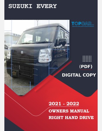 suzuki every 2021-2022 owners manual in english